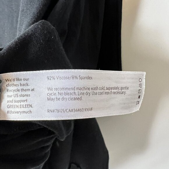 Eileen fisher black 3/4 Sleeve top women’s small - Picture 6 of 8